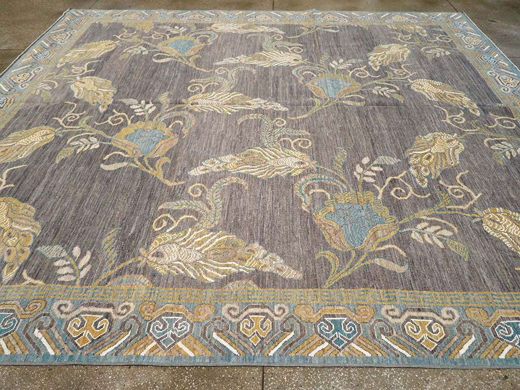 Modern East Turkestan Khotan Room Size Carpet, No.33227 - Galerie Shabab