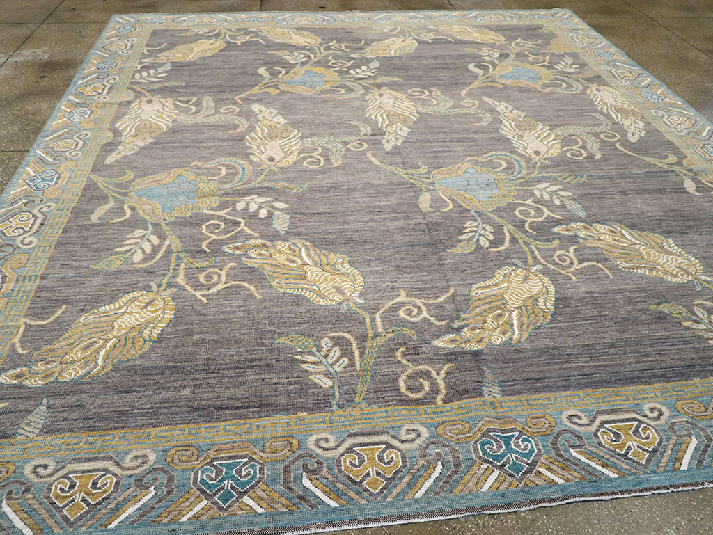Modern East Turkestan Khotan Room Size Carpet, No.33227 - Galerie Shabab