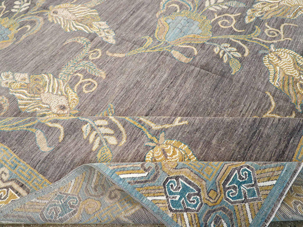 Modern East Turkestan Khotan Room Size Carpet, No.33227 - Galerie Shabab