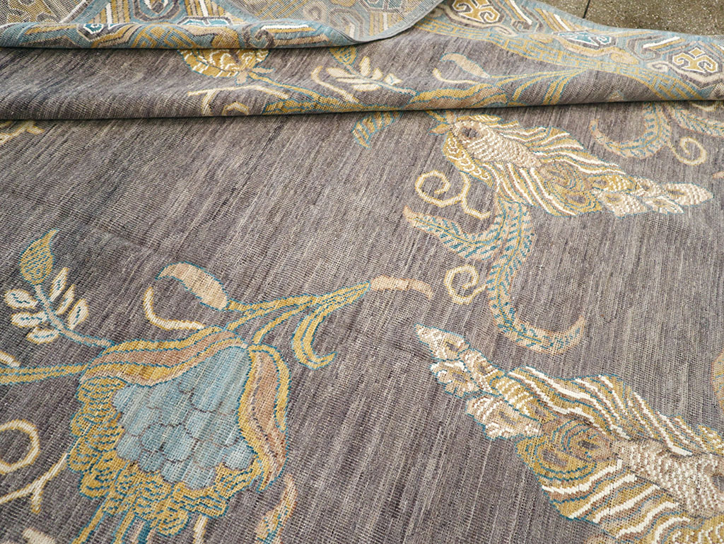 Modern East Turkestan Khotan Room Size Carpet, No.33227 - Galerie Shabab