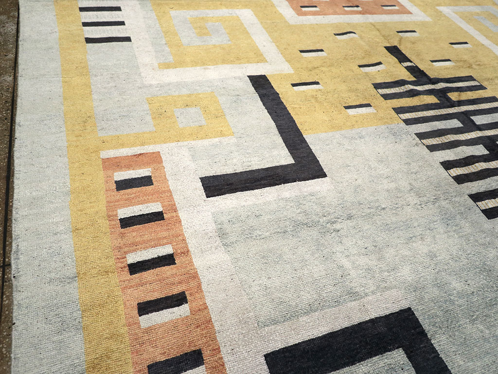 Modern East Turkestan Silk Khotan Room Size Carpet, No.33230 - Galerie Shabab