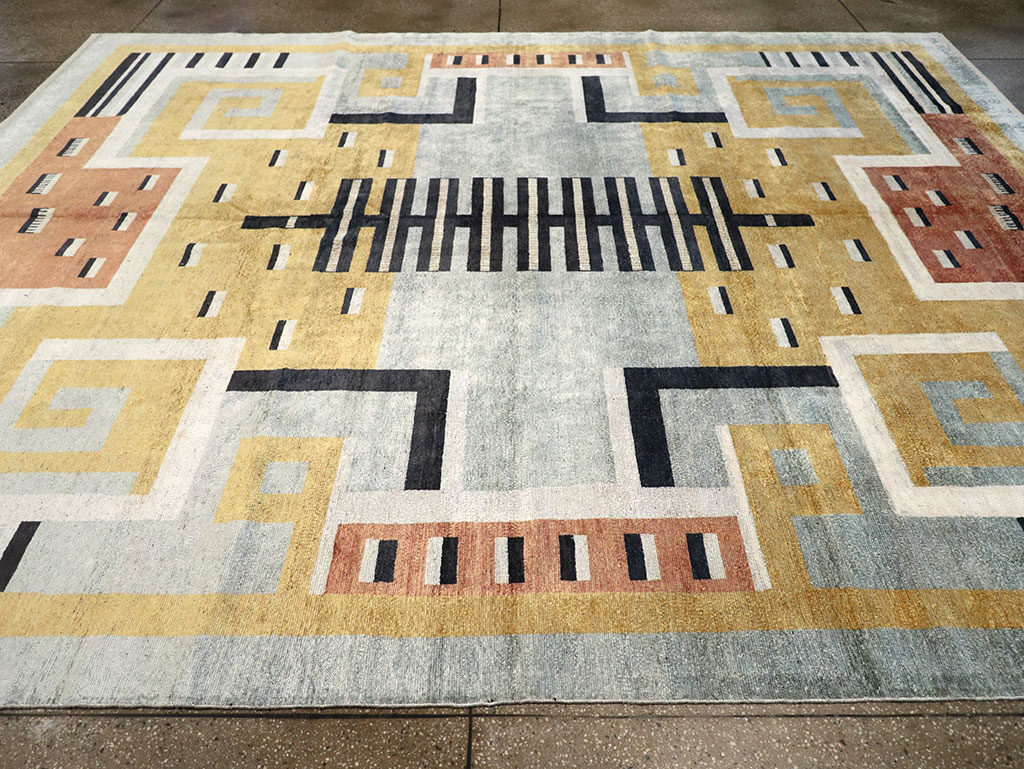 Modern East Turkestan Silk Khotan Room Size Carpet, No.33230 - Galerie Shabab
