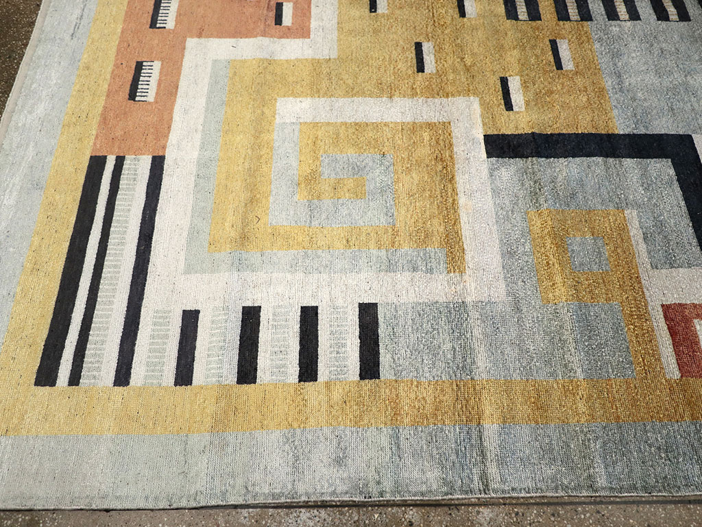 Modern East Turkestan Silk Khotan Room Size Carpet, No.33230 - Galerie Shabab