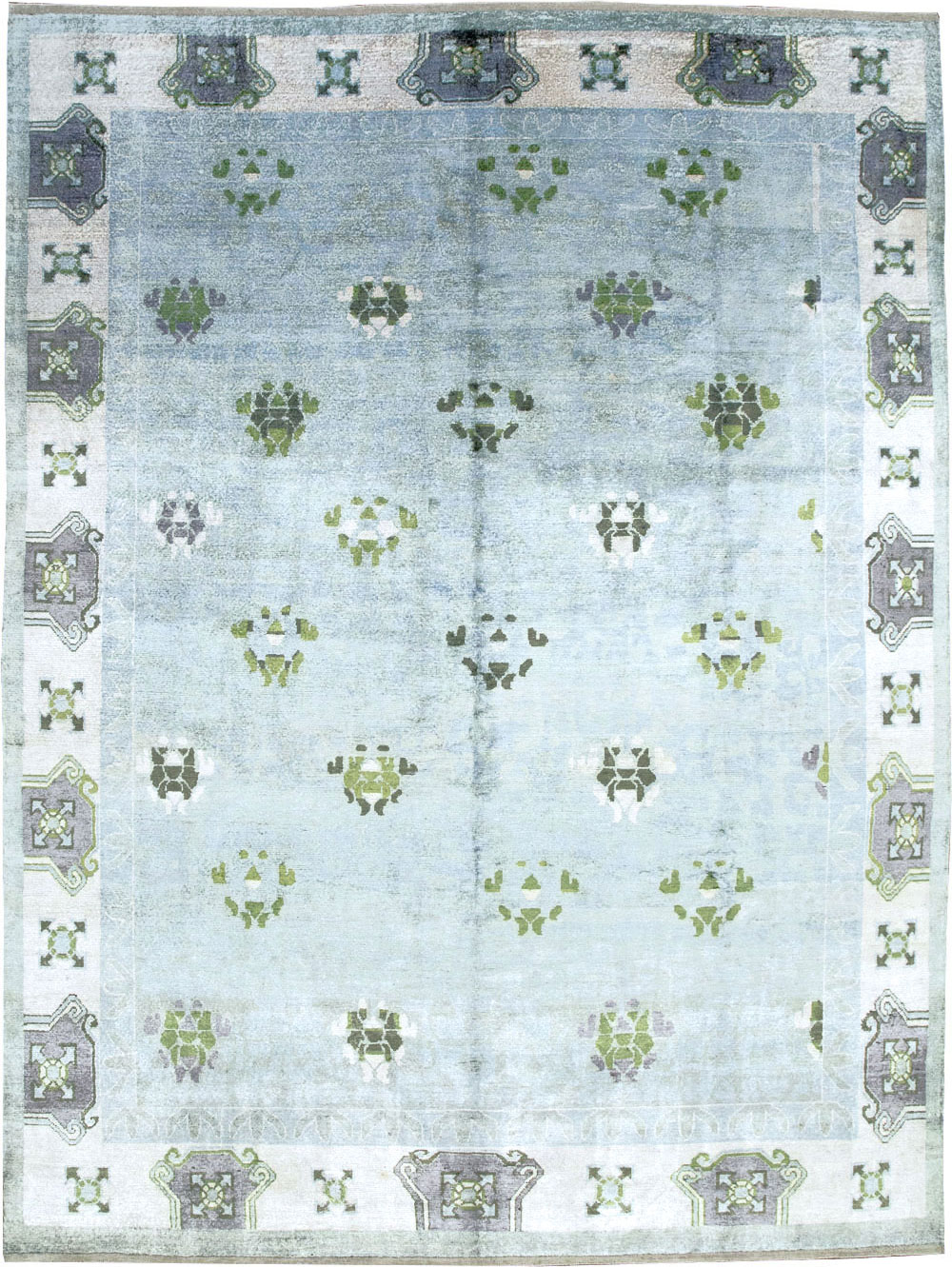 Modern East Turkestan Silk Khotan Room Size Carpet, No.33231 - Galerie Shabab