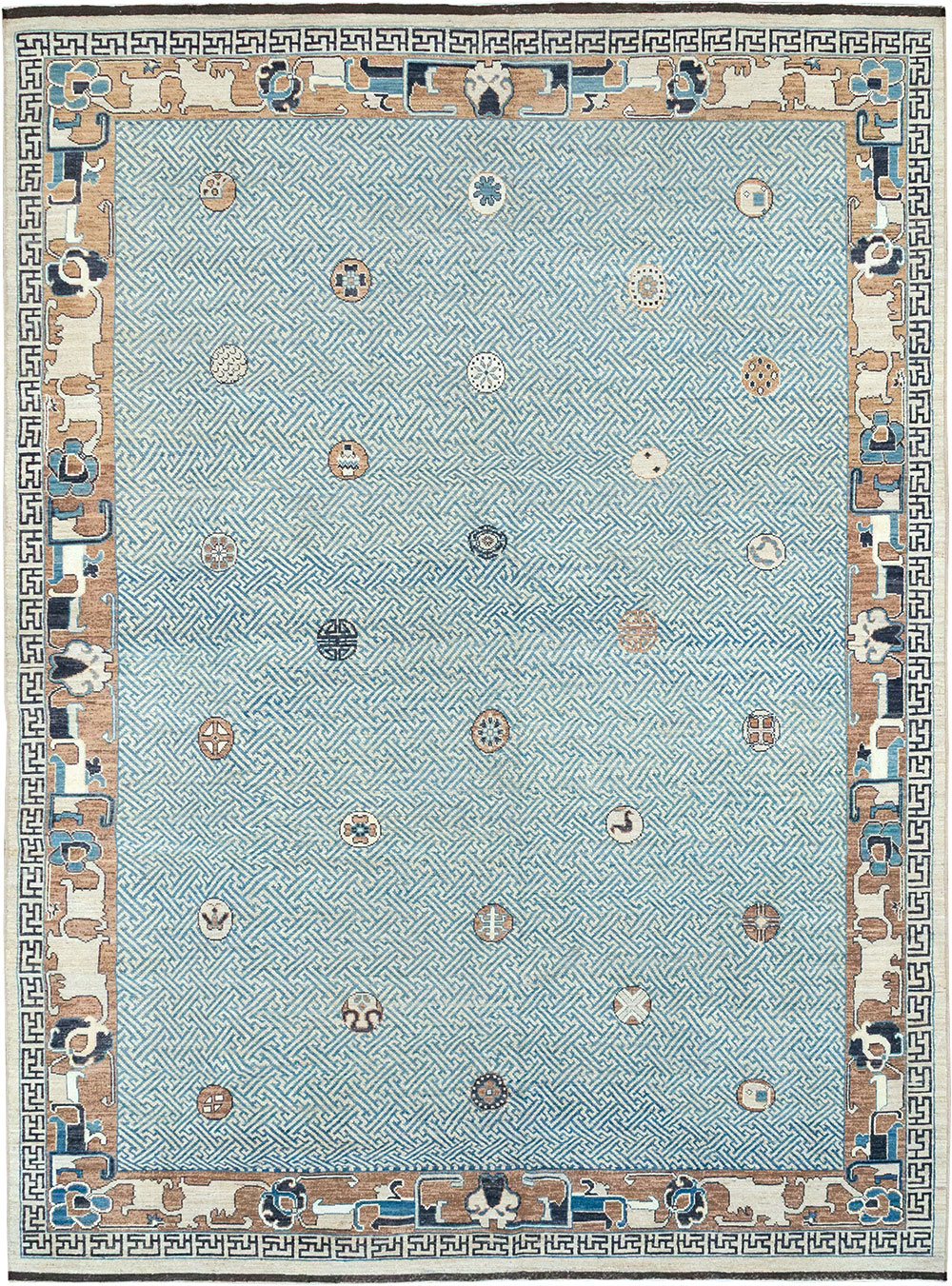 Modern East Turkestan Khotan Room Size Carpet, No.33232 - Galerie Shabab