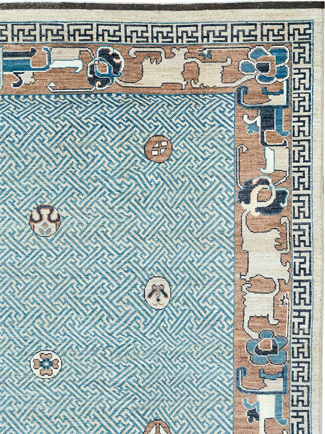 Modern East Turkestan Khotan Room Size Carpet, No.33232 - Galerie Shabab