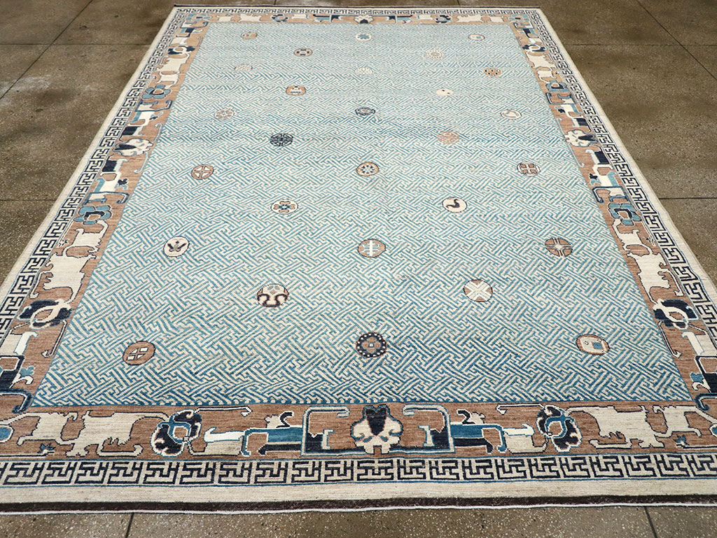 Modern East Turkestan Khotan Room Size Carpet, No.33232 - Galerie Shabab