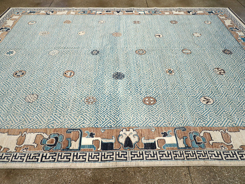 Modern East Turkestan Khotan Room Size Carpet, No.33232 - Galerie Shabab