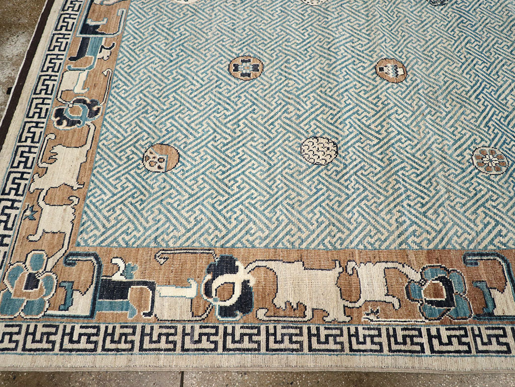 Modern East Turkestan Khotan Room Size Carpet, No.33232 - Galerie Shabab