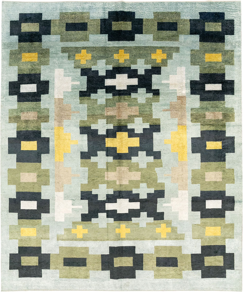 Modern East Turkestan Silk Khotan Room Size Carpet, No.33233 - Galerie Shabab