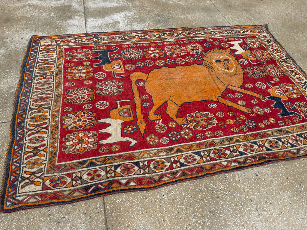 Antique Persian Pictorial Gabbeh Rug, No.33247 - Galerie Shabab