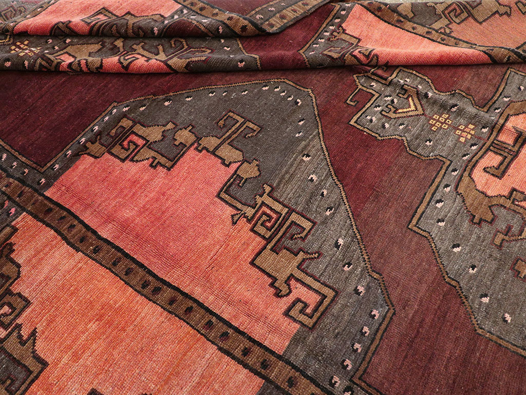 Vintage Turkish Anatolian Large Square Room Size Carpet, No.33254 - Galerie Shabab