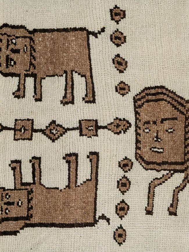 Vintage Turkish Anatolian Pictorial Runner, No.33265 - Galerie Shabab