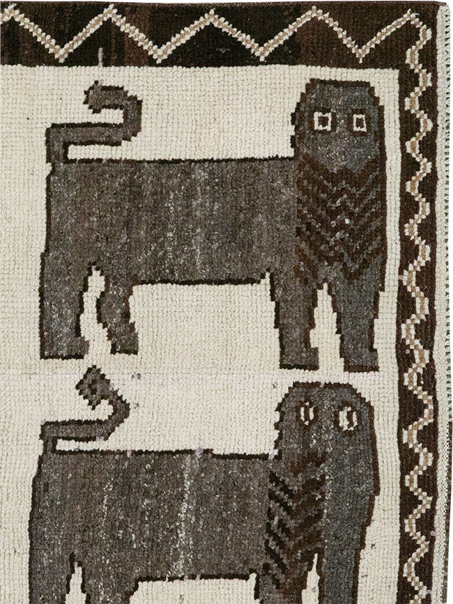 Vintage Turkish Anatolian Pictorial Runner, No.33266 - Galerie Shabab