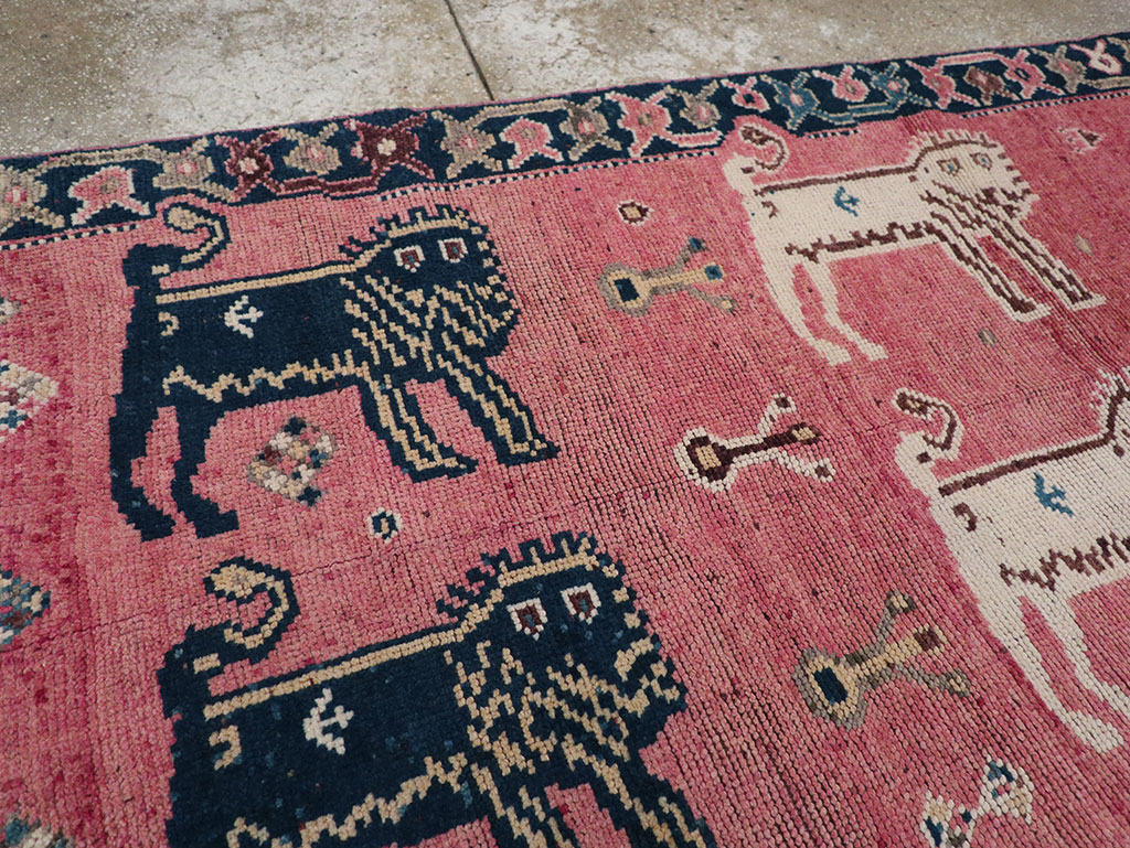 Vintage Turkish Anatolian Pictorial Runner, No.33267 - Galerie Shabab