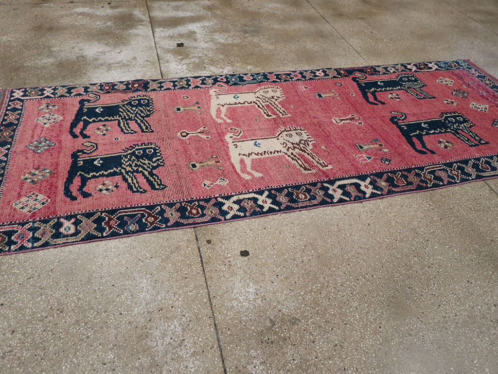 Vintage Turkish Anatolian Pictorial Runner, No.33267 - Galerie Shabab