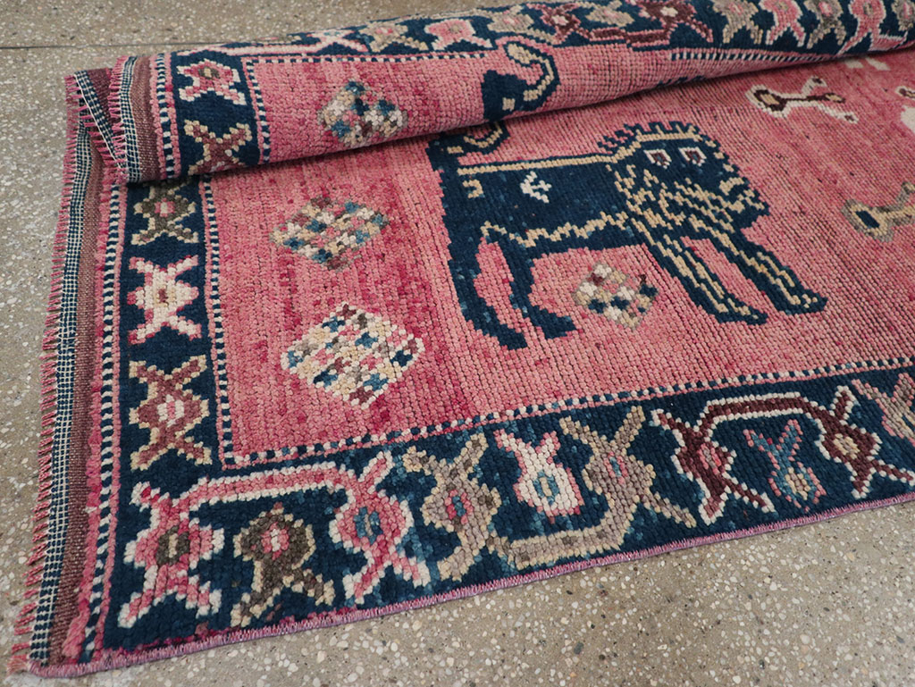 Vintage Turkish Anatolian Pictorial Runner, No.33267 - Galerie Shabab