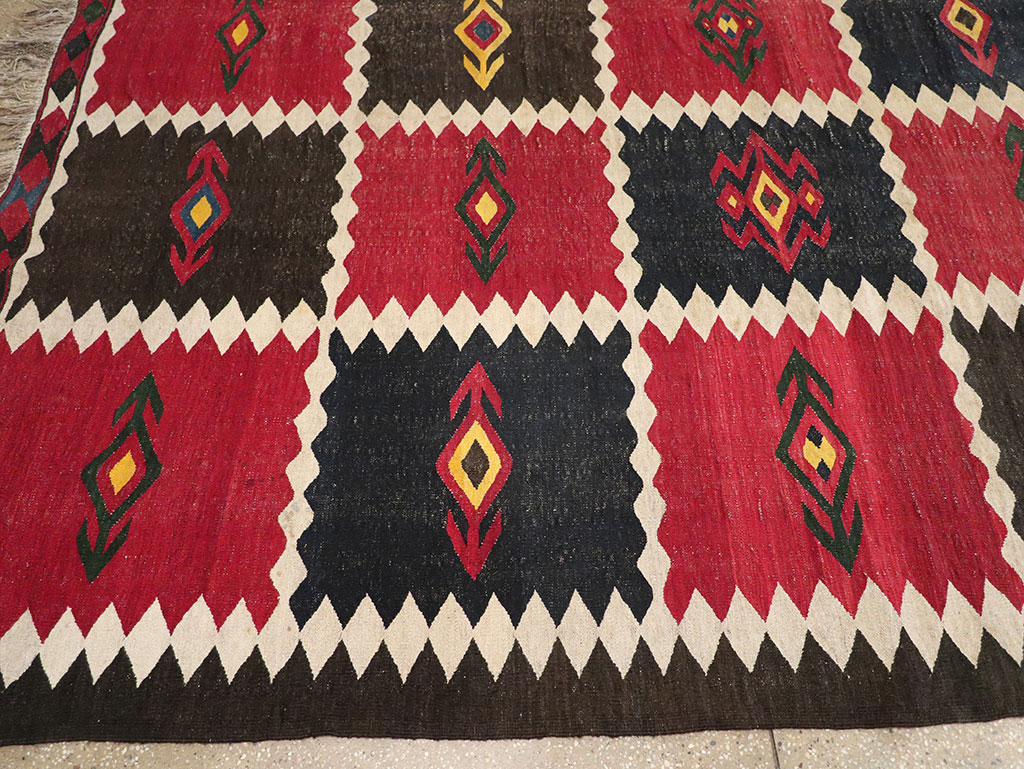 Vintage Afghan Flatweave Kilim Large Carpet, No.33270 - Galerie Shabab