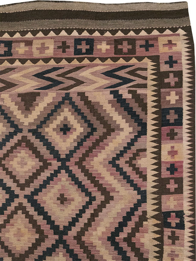 Vintage Afghan Flatweave Kilim Large Carpet, No.33271 - Galerie Shabab