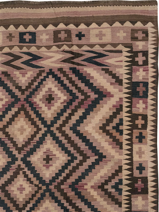 Vintage Afghan Flatweave Kilim Large Carpet, No.33271 - Galerie Shabab