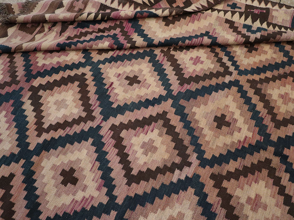 Vintage Afghan Flatweave Kilim Large Carpet, No.33271 - Galerie Shabab