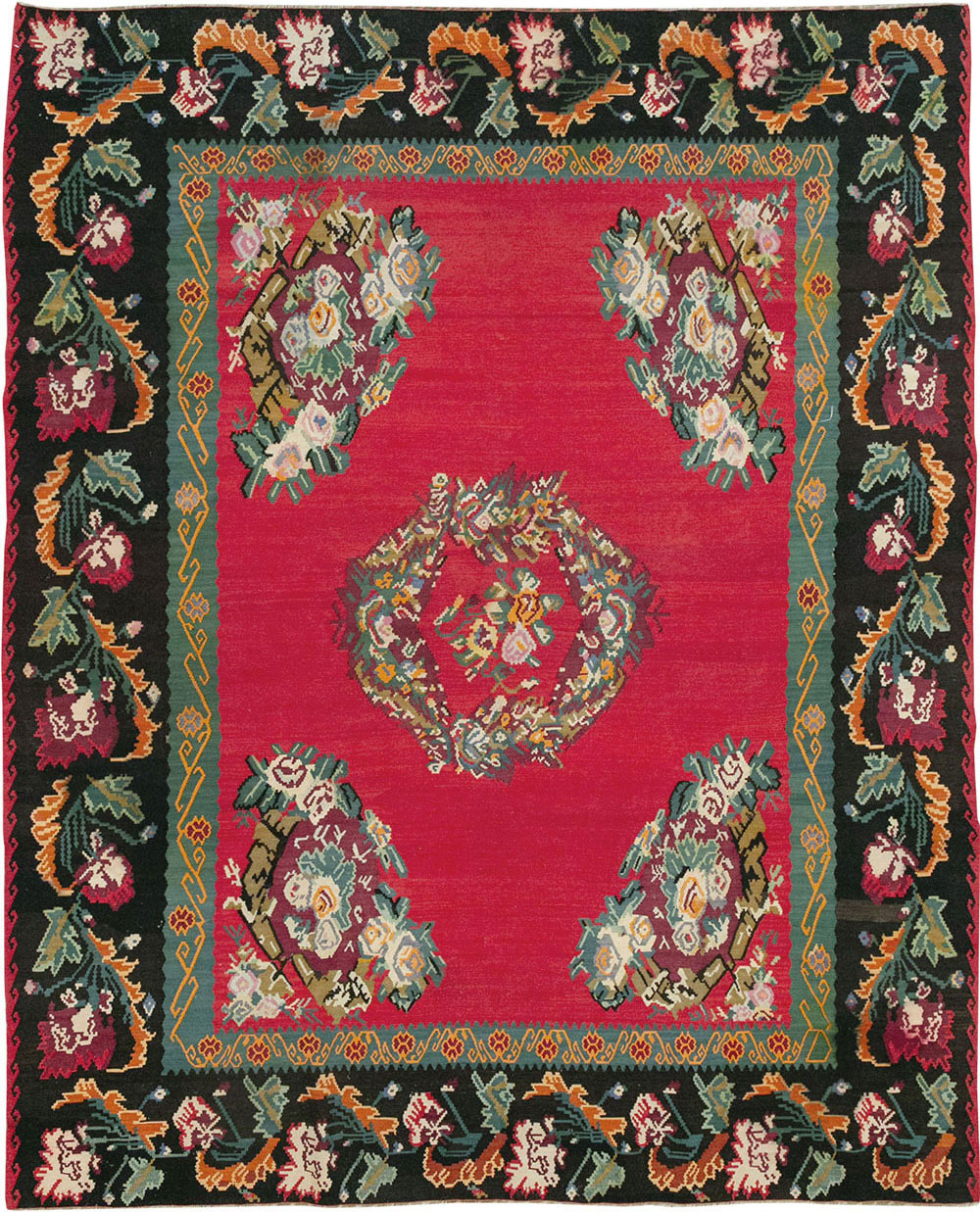 Vintage European Bessarabian Kilim Room Size Carpet, No.33279 - Galerie Shabab