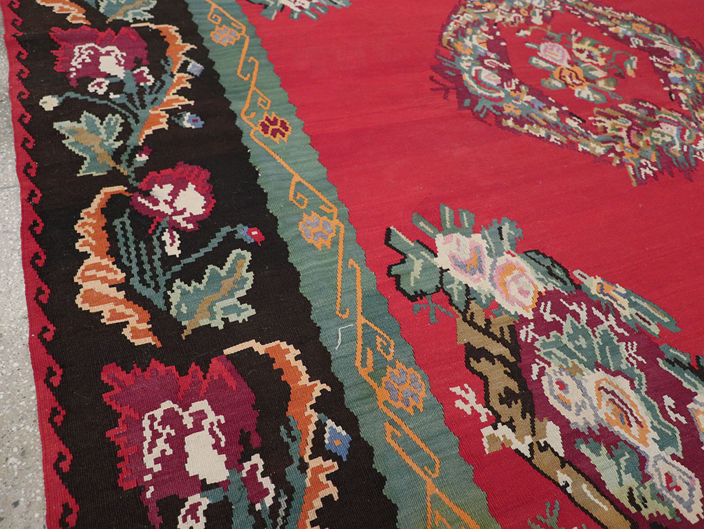 Vintage European Bessarabian Kilim Room Size Carpet, No.33279 - Galerie Shabab