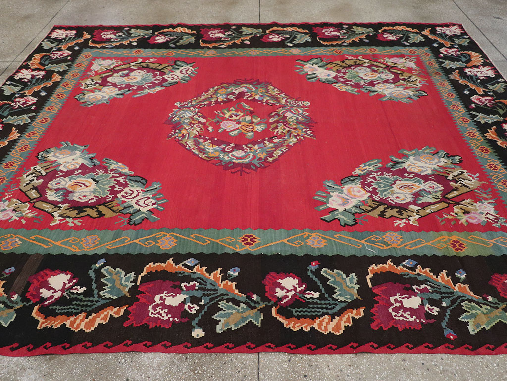Vintage European Bessarabian Kilim Room Size Carpet, No.33279 - Galerie Shabab