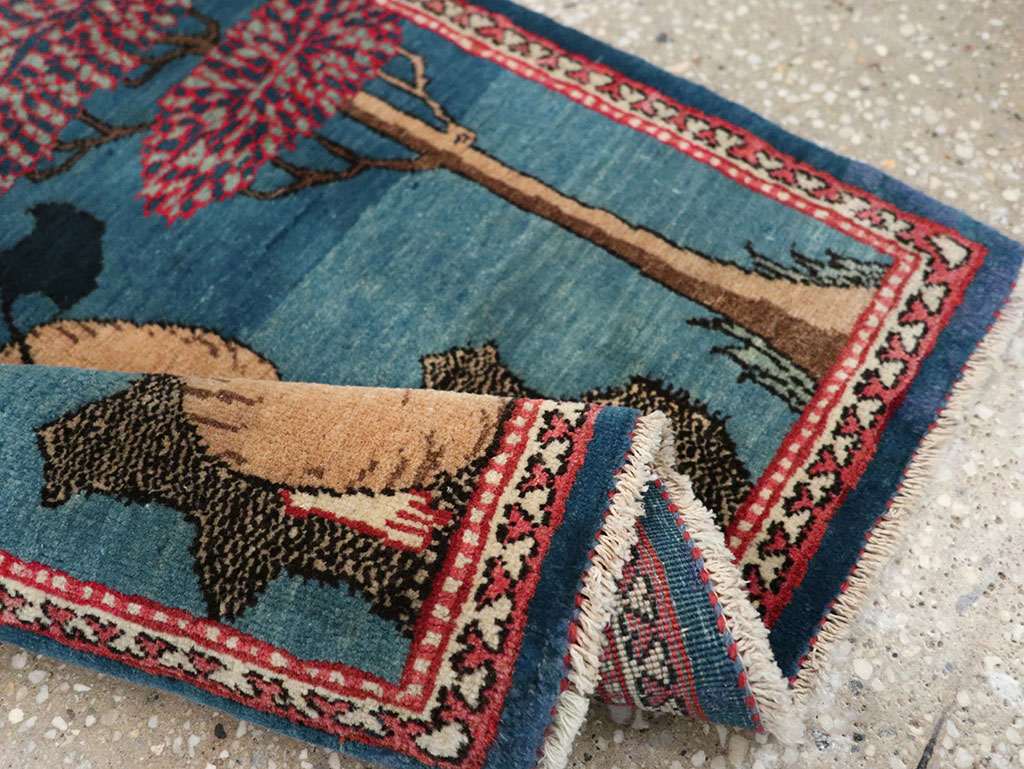 Antique Persian Kashan Pictorial Rug, No.33280 - Galerie Shabab