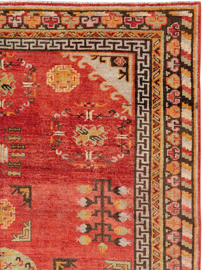Antique East Turkestan Khotan Accent Rug, No.33282 - Galerie Shabab