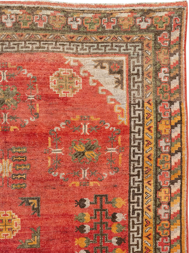 Antique East Turkestan Khotan Accent Rug, No.33282 - Galerie Shabab