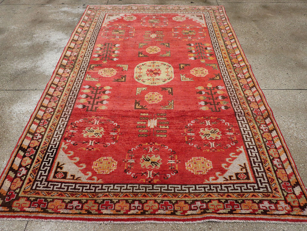 Antique East Turkestan Khotan Accent Rug, No.33282 - Galerie Shabab