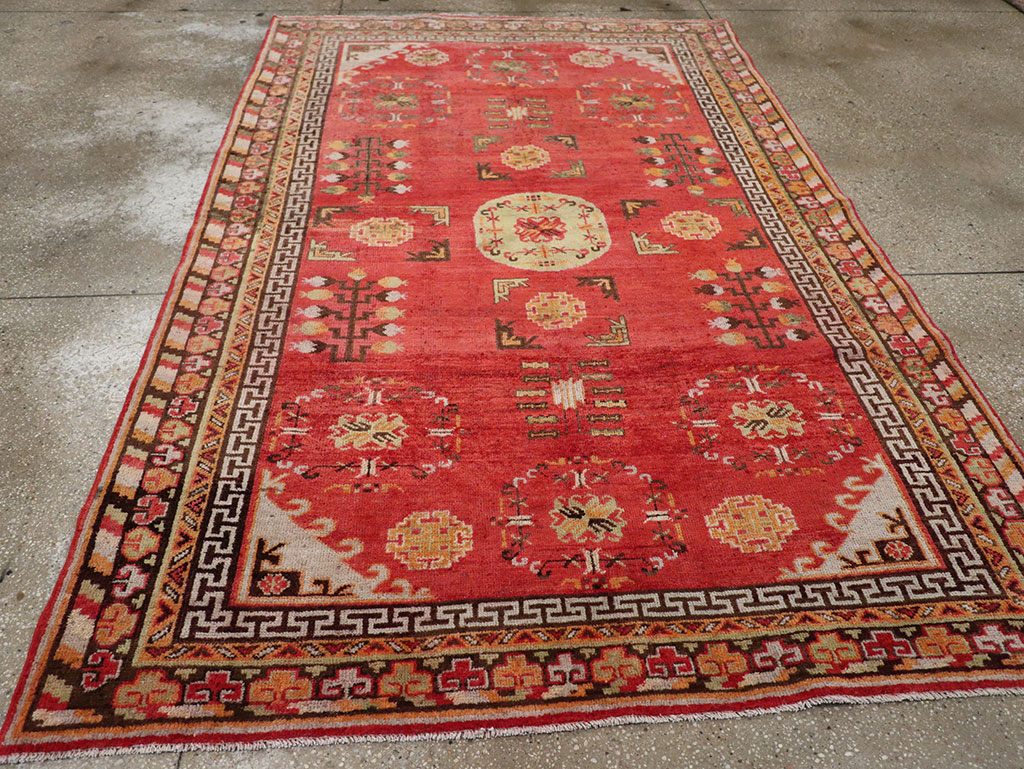 Antique East Turkestan Khotan Accent Rug, No.33282 - Galerie Shabab