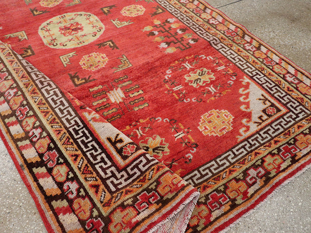 Antique East Turkestan Khotan Accent Rug, No.33282 - Galerie Shabab