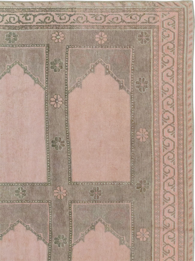 Vintage East Turkestan Khotan Square Accent Carpet, No.33284 - Galerie Shabab