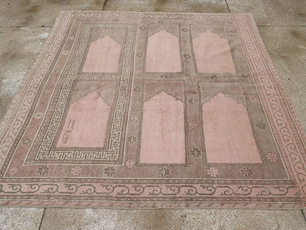 Vintage East Turkestan Khotan Square Accent Carpet, No.33284 - Galerie Shabab