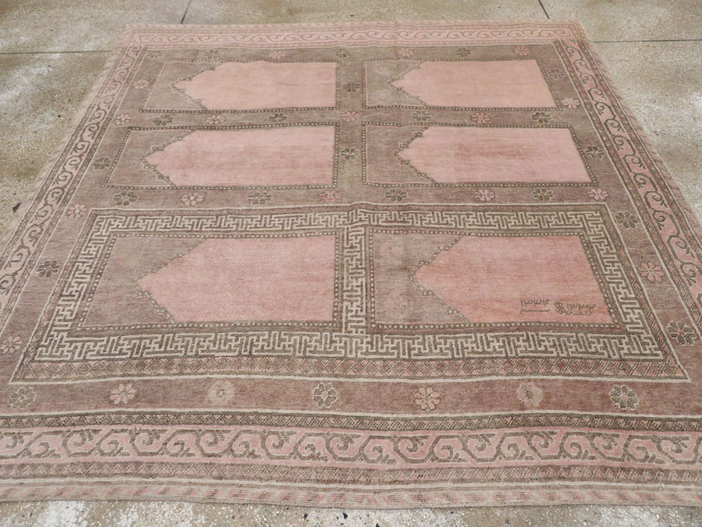 Vintage East Turkestan Khotan Square Accent Carpet, No.33284 - Galerie Shabab