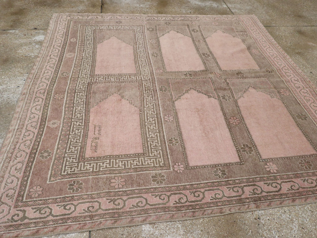 Vintage East Turkestan Khotan Square Accent Carpet, No.33284 - Galerie Shabab