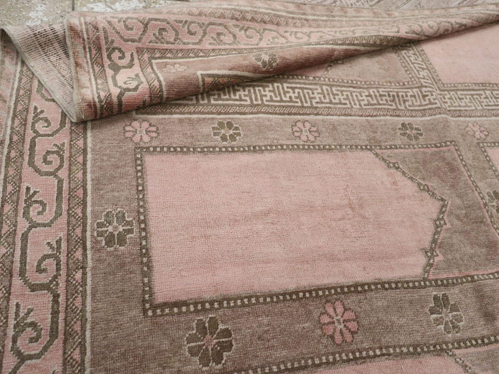 Vintage East Turkestan Khotan Square Accent Carpet, No.33284 - Galerie Shabab