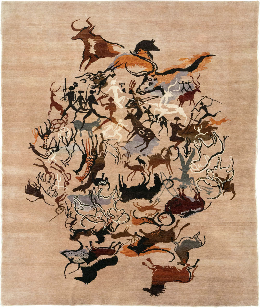 Mid-20th Century Art Deco Carpet: Caverna By Olga Fisch, No.33288 - Galerie Shabab