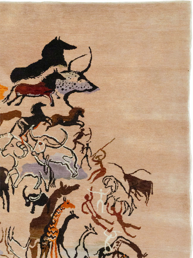 Mid-20th Century Art Deco Carpet: Caverna By Olga Fisch, No.33288 - Galerie Shabab