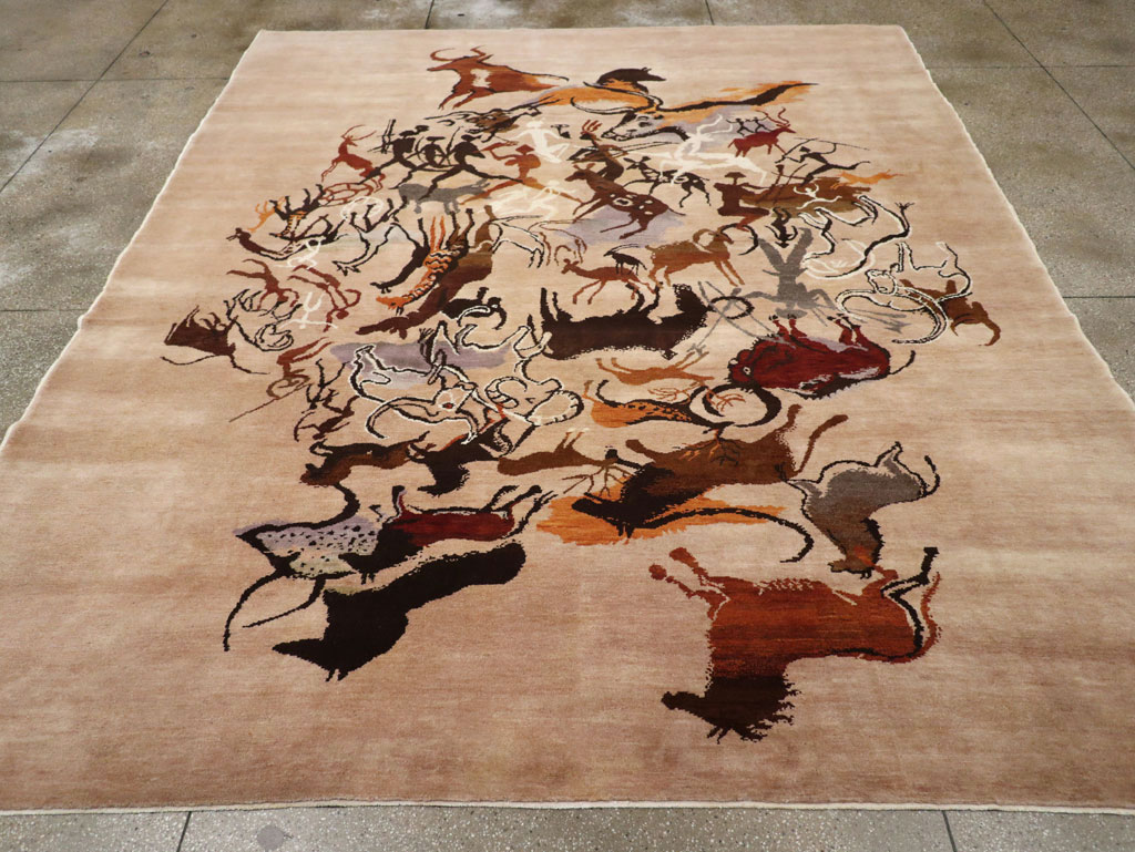 Mid-20th Century Art Deco Carpet: Caverna By Olga Fisch, No.33288 - Galerie Shabab