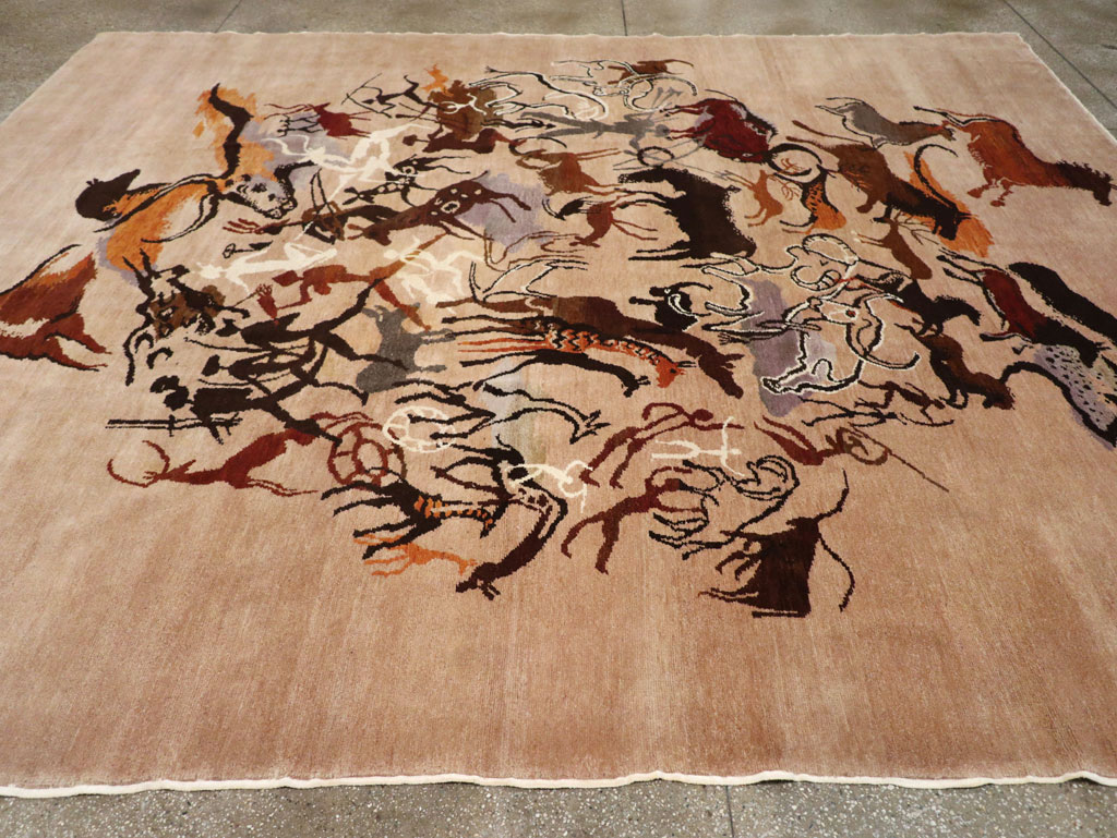 Mid-20th Century Art Deco Carpet: Caverna By Olga Fisch, No.33288 - Galerie Shabab