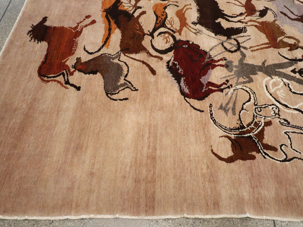 Mid-20th Century Art Deco Carpet: Caverna By Olga Fisch, No.33288 - Galerie Shabab