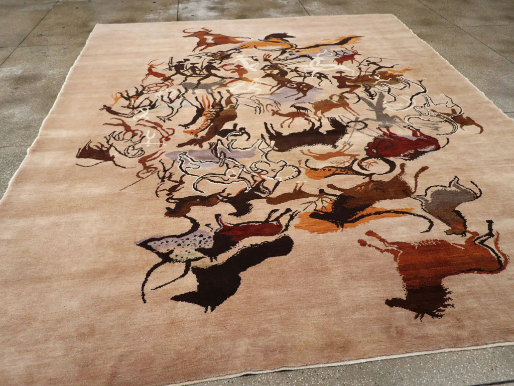 Mid-20th Century Art Deco Carpet: Caverna By Olga Fisch, No.33288 - Galerie Shabab