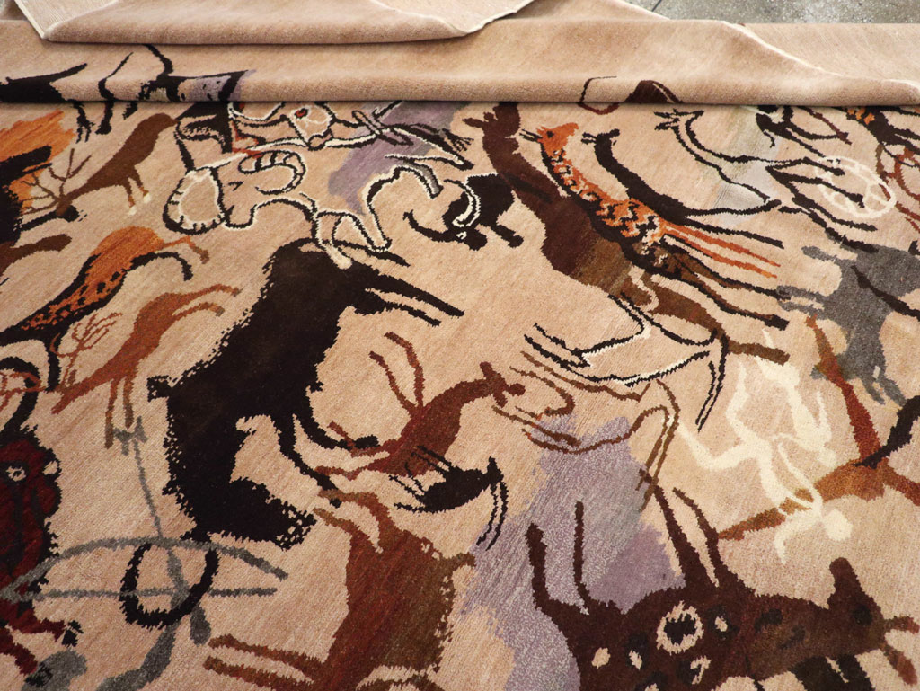 Mid-20th Century Art Deco Carpet: Caverna By Olga Fisch, No.33288 - Galerie Shabab