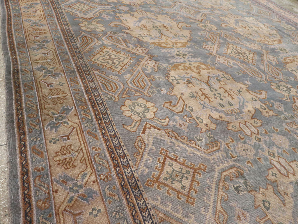 Antique Turkish Oushak Large Square Room Size Carpet, No.33295 - Galerie Shabab