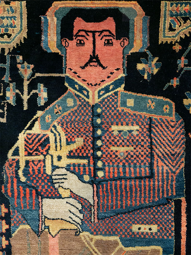 Vintage Persian Malayer Pictorial Rug, No.33302 - Galerie Shabab