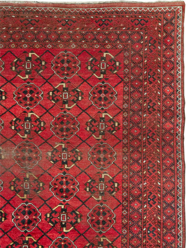 Vintage Central Asian Turkoman Room Size Rug, No.33307 - Galerie Shabab
