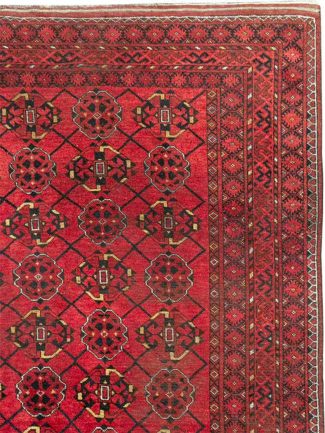 Vintage Central Asian Turkoman Room Size Rug, No.33307 - Galerie Shabab